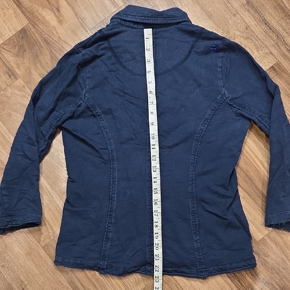 BILLABONG KNIT NAVY BLAZER WITH FRONT POCKETS SIZE LARGE - Picture 13 of 13